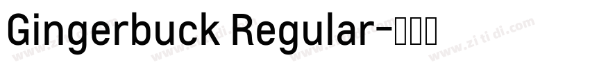 Gingerbuck Regular字体转换